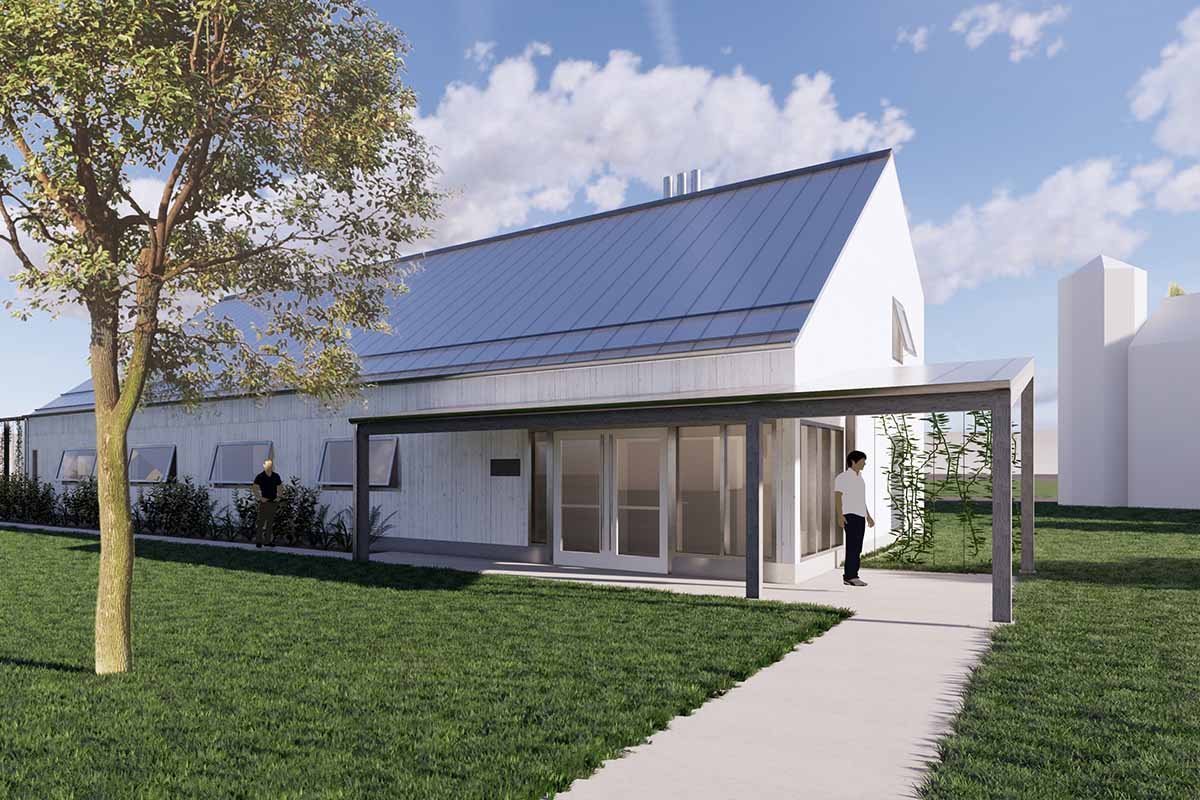 La Ville de Baie-Saint-Paul devrait donner le coup d’envoi de la construction de sa centrale d’énergie à la biomasse forestière au printemps 2020 - Image : BMD architectes