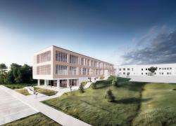 Le futur campus de l’Université du Québec en Abitibi-Témiscamingue à Mont-Laurier.  Crédit : Architecture49 | PLA architectes