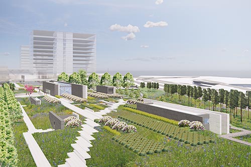 Le Centre énergétique de Gatineau sera partiellement construit sous terre. Crédit : Services publics et Approvisionnement Canada