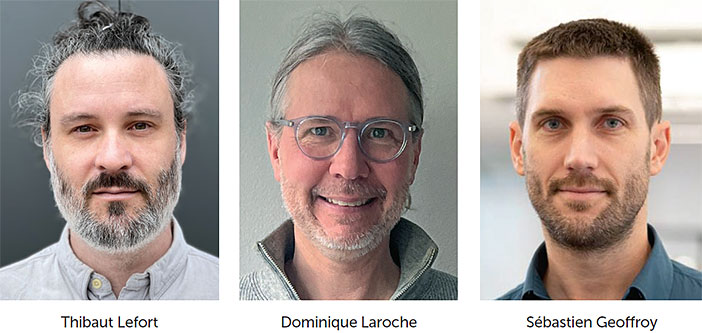 Thibaut Lefort,  Dominique Laroche et Sébastien Geoffroy