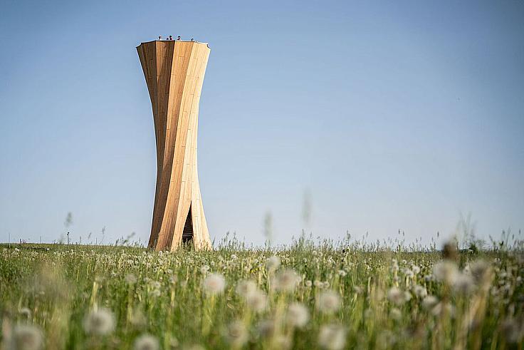 La Wangen Tower élève les sommets de la construction en bois. Crédits : ICD-ITKE-IntCDC-University of Stuttgart, Nina Baisch et  Christoph Morlok