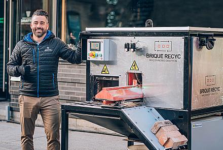 Tommy Bouillon, président et associé de Brique Recyc. Crédit : Caroline Perron I Photographies