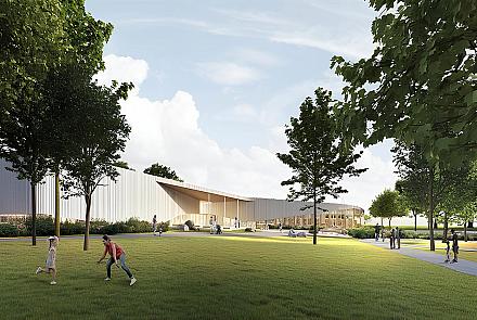 Le Centre culturel multifonctionnel de Beaconsfield, conçu par Lemay, est l'un des projets. Crédit : Lemay