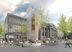 Le projet de restauration et d’agrandissement de la bibliothèque Maisonneuve vise une certification LEED Argent. Image : EVOQ