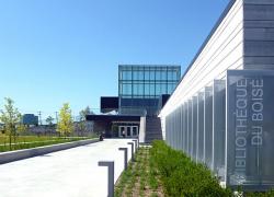 La Bibliothèque du Boisé est issue d’un concours d’architecture.