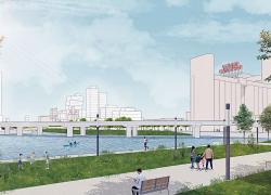 Montréal a déposé son Plan directeur pour le développement du secteur Bridge-Bonaventure. Crédit : Ville de Montréal
