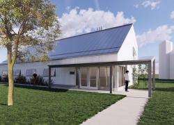 La Ville de Baie-Saint-Paul devrait donner le coup d’envoi de la construction de sa centrale d’énergie à la biomasse forestière au printemps 2020 - Image : BMD architectes