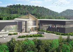 Le complexe sportif multifonctionnel de la MRC des Pays-d’en-Haut sera livré à l’automne 2022. Image : Régis Côté et associés