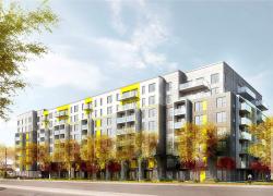 Coup d’envoi à la Coopérative d’habitation laurentienne, un projet de logement durables er abordables.  Crédit : Ville de Montréal – Arrondissement de Saint-Laurent