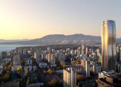 Le projet immobilier CURV qui sera construit à Vancouver vise la certification Passivhaus. Rendu : Groupe Brivia