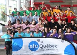 Une quarantaine d’étudiants ont participé au 4e Défi Structure-Al d’AluQuébec. Photo : AluQuébec