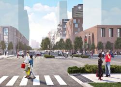 Le secteur des Faubourgs sera transformé dans une perspective de transition écologique. Image : Ville de Montréal – Arrondissement de Ville-Marie