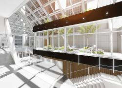 Les espaces intérieurs du nouvel édifice de HEC Montréal favoriseront la santé et le bien-être des occupants - Image : Provencher_Roy