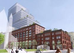 Consultation publique sur le projet de transformation du complexe immobilier de La Baie au centre-ville de Montréal. Image : OCPM