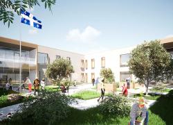 Les résidents de la nouvelle MDA de Saint-Étienne-de-Lauzon auront accès à deux jardins.  Crédit : Anne Carrier architecture/GLCRM & associés architectes/Groupe A architectes en consortium