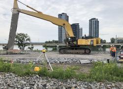 La Ville de Montréal primée pour la réhabilitation des sols contaminés du parc d’entreprises de la Pointe-Saint-Charles.  Photo : Ville de Montréal