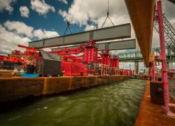 Déconstruction du pont Champlain. Crédit : PJCCI.