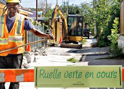 Nouvelles ruelles vertes dans Rosemont–La Petite-Patrie. Crédits : Ville de Montréal, Arrondissement de Rosemont-La Petite-Patrie