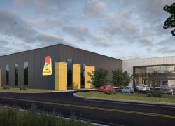 Le nouveau centre de distribution de St-Hubert sera situé dans le CentrOparc, à Mascouche. Image : Groupe St-Hubert