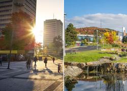 Deux universités québécoises dans le top 20 du Cool Schools Ranking. Crédit : Université Laval et Université de Sherbrooke.